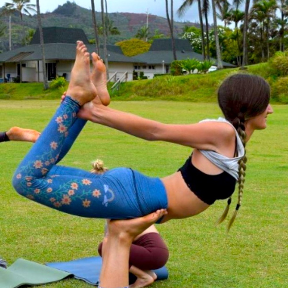 Teeki hippy denim flower leggings